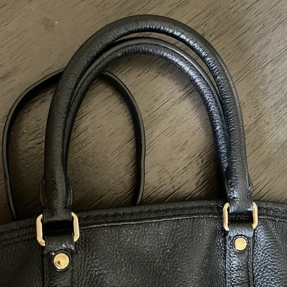 Coach Central Satchel bag in black pebbled leather - Picture 10 of 16